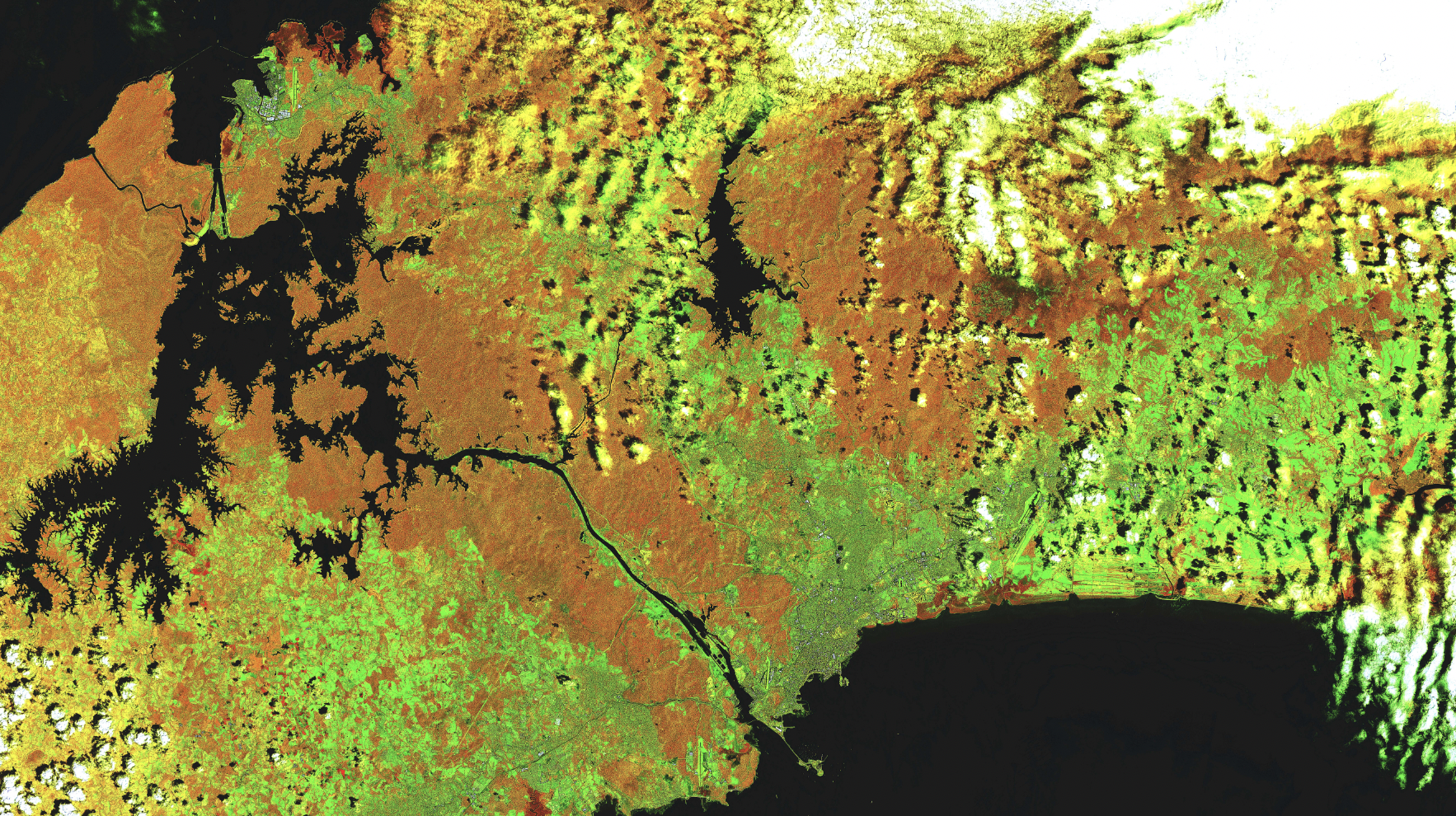 Satellitenbild von Panama